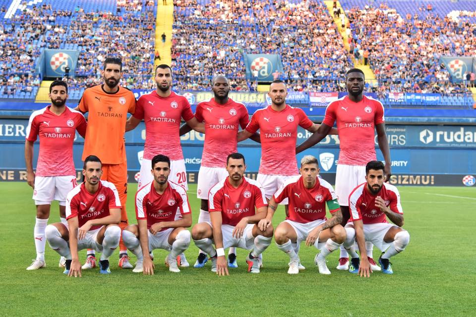 ההרכב הפותח של הפועל באר שבע בזאגרב. איזה שוער... (צילום: באדיבות הפועל 